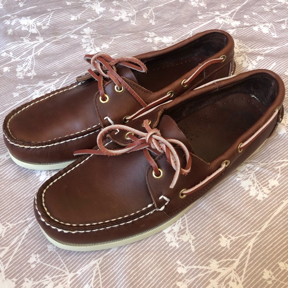 Men’s Island Surf Brown Leather Loafer Boat Shoes